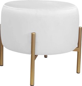 Pufa OLA loft ławka podnóżek metal : Kolor Stelaża - Złoty, Kolor tkaniny - VELVET - MG39, Typ tkaniny - Velvet