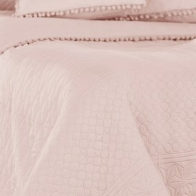 Restilo Narzuta na łóżko Meadore pudrowy, 220 x 240 cm