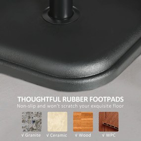 Outsunny Podstawa parasola z betonu 11kg, kwadratowa, stojak na parasol 32-38 mm średnicy drążka, czarny | Aosom PL