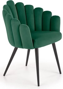 Zielone welwetowe krzesło glamour K1-T78