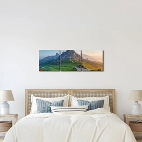Obraz - Dolomity (z zegarem) (90x30 cm)