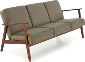 3-osobowa sofa do salonu z drewnianymi podłokietnikami Milano 3S Halmar