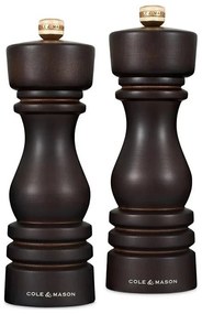 Cole&Mason - Zestaw młynków do soli i pieprzu LONDON 2 szt. 18 cm buk/brąz