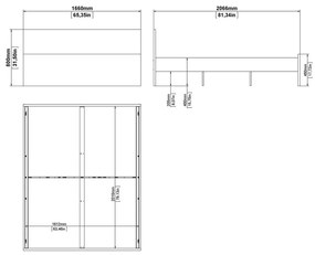 Białe łóżko dwuosobowe 160x200 cm Naia – Tvilum