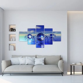 Obraz abstrakcji - woda (125x70 cm)