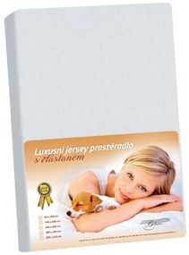 Prześcieradło Bellatex Jersey z elastanem,jasnoszare, 140 x 200 cm