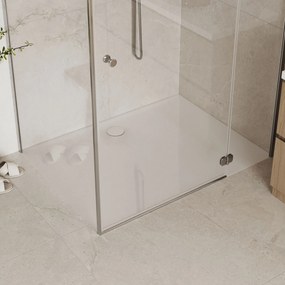 Brodzik z konglomeratu prostokątny RONA | Różne rozmiary | Różne kolory : Kolor - Biały połysk, Rozmiar - 140 x 80 cm