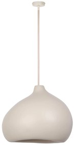 Lampa wisząca MAURO L 47cm, kolor beżowa – duża lampa do nowoczesnej jadalni
