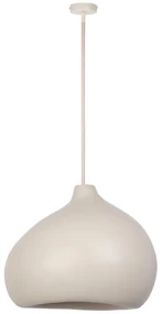 Lampa wisząca MAURO L 47cm, kolor beżowa – duża lampa do nowoczesnej jadalni