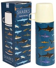 Niebieski termos dla dzieci 350 ml Sharks – Rex London