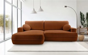 Narożnik FUEGO wolnostojący układ L strona Lewa z funkcją spania w tkaninie Bubble 10