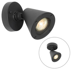 Zewnetrzna Nowoczesna lampa ścienna zewnętrzna czarna IP44 regulowana - Ciara Nowoczesny Oswietlenie zewnetrzne