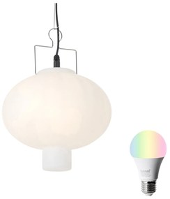 Zewnetrzna Inteligentna lampa wisząca zewnętrzna biała 35 cm z WiFi A60 - Pion Nowoczesny Oswietlenie zewnetrzne