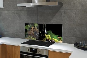 Panel szklany do Kuchni Winiarski Kosz z Winogronami