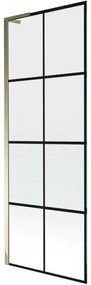 Mexen Next L parawan nawannowy 1-skrzydłowy 70 x 150 cm, czarny wzór, złoty - 895-070-000-03-77-50