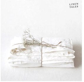 Białe prześcieradło z mieszanki lnu 180x260 cm – Linen Tales