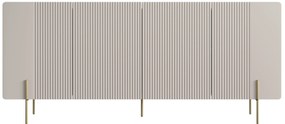 Komoda Malmi 200 cm - kaszmir / crema bianca / złote nóżki