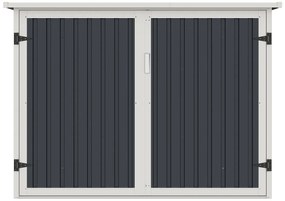 Wiata na rowery ze stali galwanizowanej antracytowa 4 m² na 4 rowery – NIKI