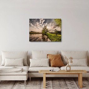 Obraz na szkle - natura z promieniami (70x50 cm)