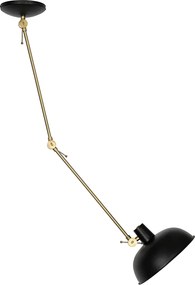 Lampa sufitowa w stylu retro czarna z brązem - Milou