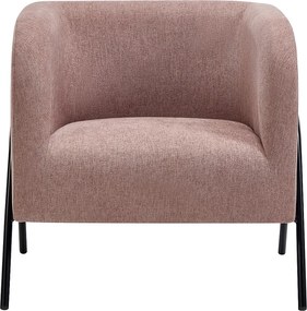 Fotel z różowego materiału BLINODA