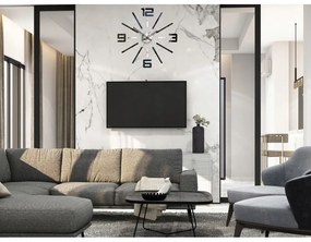 Zegar ścienny naklejany duży nowoczesny akrylowy na ścianę do salonu loft