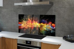 Panel Kuchenny Szklany Słoneczna Geometria Złota