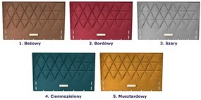 Ciemnozielony zagłówek pikowany do łóżka E4-F05