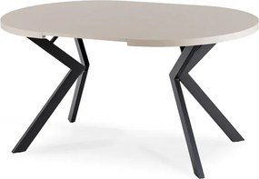 Stół Okrągły Rozkładany LUKAS 100-250 cm Kaszmir/Czarny Nowoczesny