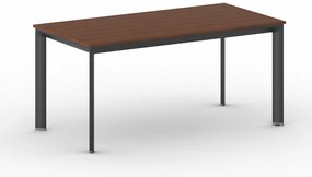 Stół konferencyjny do biura PRIMO INVITATION, 160x80 cm, czarna podstawa, czereśnia