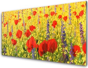 Szkło do Kuchni na Ścianę Letnia Kompozycja Kwiatowa