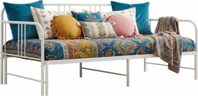 Białe Metalowe Łózko Rozkładane 90X200 Cm L6-G84