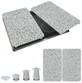 Szklane płyty ochronne GRANIT na kuchenkę – 2 sztuki, WENKO