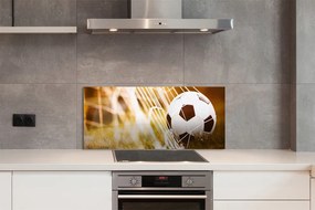 Szklany Panel Futbol na Żółtym Tle