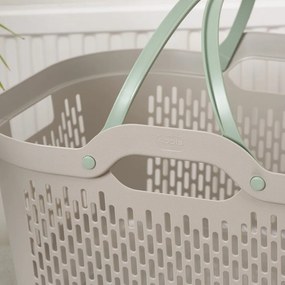 Jasnobrązowy plastikowy kosz na pranie 45 l – Addis