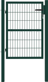 Outsunny Bramka Ogrodowa z Stali z Uchwytem, Zamykana na 3 Klucze 97x170cm Zielona