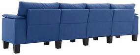 Czteroosobowa ekskluzywna niebieska sofa - Ekilore 4Q