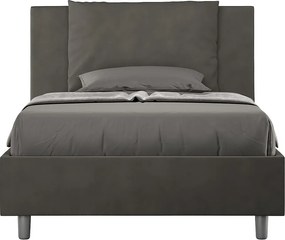 Łóżko bez stelaża tapicerowane 120x210 microfibra szary Antea