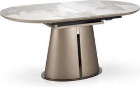 Stół Robinson z blatem w imitacji beżowego marmuru