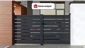Ażurowa aluminiowa brama skrzydłowa dł.305 x wys.158 cm antracyt PRIMO
