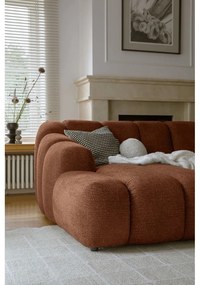 Narożnik (lewostronny/z szezlongiem) w kolorze terakoty Shell – Miuform