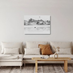 Obraz na szkle - Japońskie jezioro (70x50 cm)