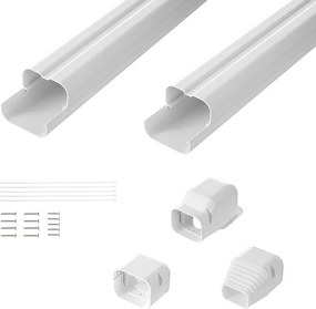 Pokrywa Linii SucceBuy w L 7.62cm Szerokości 227 cm dla Mini-Split/Klimatyzator. PVC