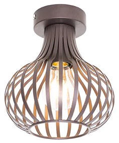 Nowoczesna lampa sufitowa brązowa 18 cm - Saffira Nowoczesny Oswietlenie wewnetrzne