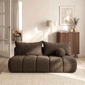 Sofa z Funkcją Spania SARIA Mocca Boucle Nowoczesna
