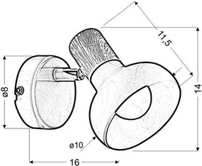 Biały metalowy kinkiet w stylu nowoczesnym - K095-Tufero