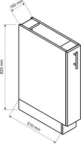 Dolna szafka kuchenna cargo 15 cm dąb olejowany - Skania 3X