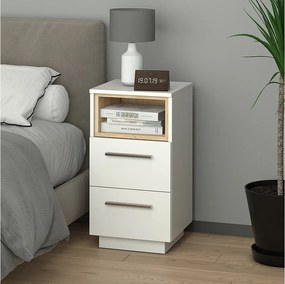 Stolik nocny biały 36x36x68 beatrice