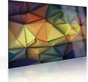 Obraz na szkle - Wielokątna abstrakcja 3D (70x50 cm)