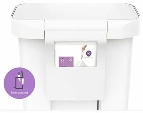 Simplehuman Pojemnik na pedały 45 l, biały